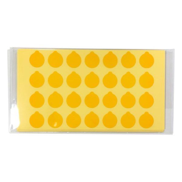 アズワン ラボ用マーキングラベル 丸型 φ12.5 黄 1袋(28枚×10シート入) 3-5380-04 1袋(280枚)（直送品）