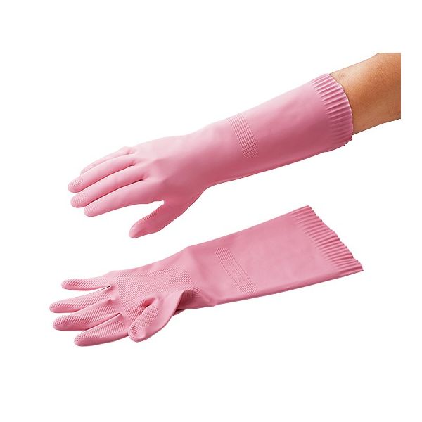 東和コーポレーション 天然ゴム厚手手袋 トワローブ(ピンク) M 1双 200-P-M 3-7145-01（直送品）