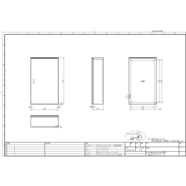 内外電機 制御盤キャビネット CRHZ106025WC 1個（直送品）