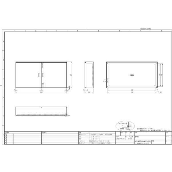 内外電機 制御盤キャビネット CRHZ601220WK 1個（直送品）