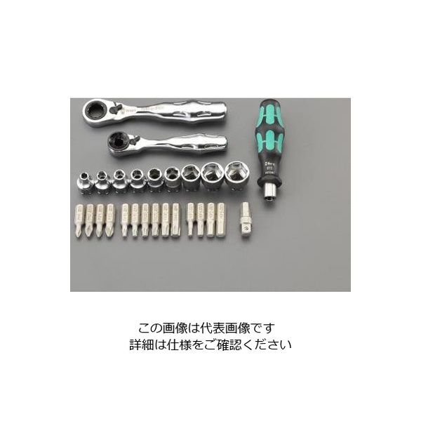 エスコ [+ Pozi Hex Torx Socket] セット(ラチェット・H付) EA562WD 1組（直送品）