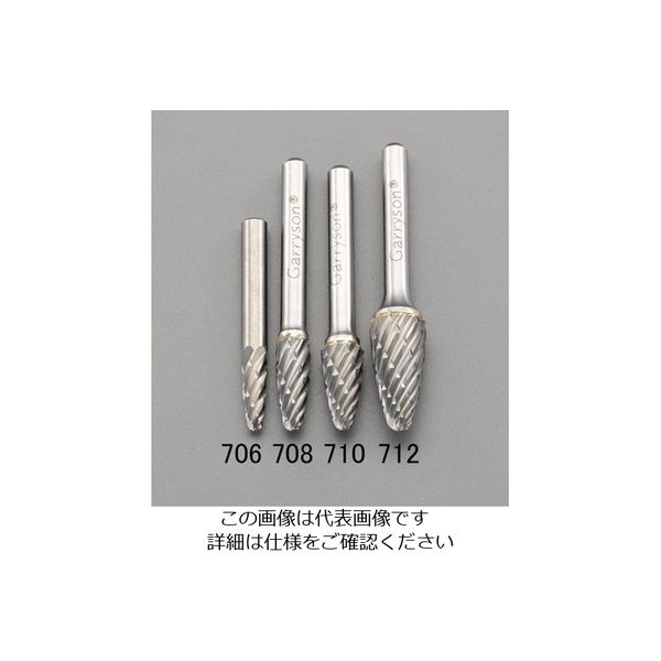 エスコ [快削]10x19mm/6mm軸 超硬カッター(鉄・鋳物用) EA819JE-710 1セット(2本)（直送品）