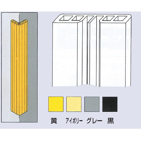 トーアン バリケード・チェーンスタンド 安心ガード100 100×1000 軟質樹脂製 35-211 黄色 35-211-Y 1枚（直送品）