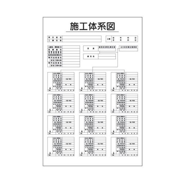 トーアン 施工 体系図HA10 900×600 板のみ 23 23-091 1セット(2枚)（直送品）