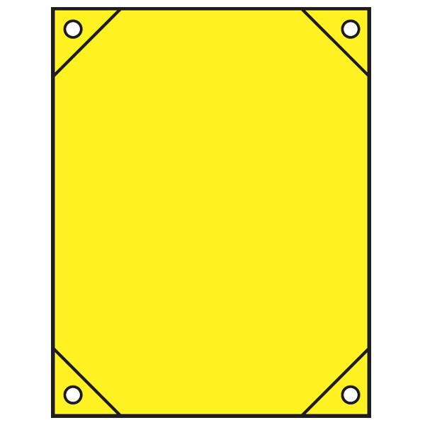 トーアン 電工31 黄無地 軟質ビニール製 450×300 26-419 1セット(5枚)（直送品）