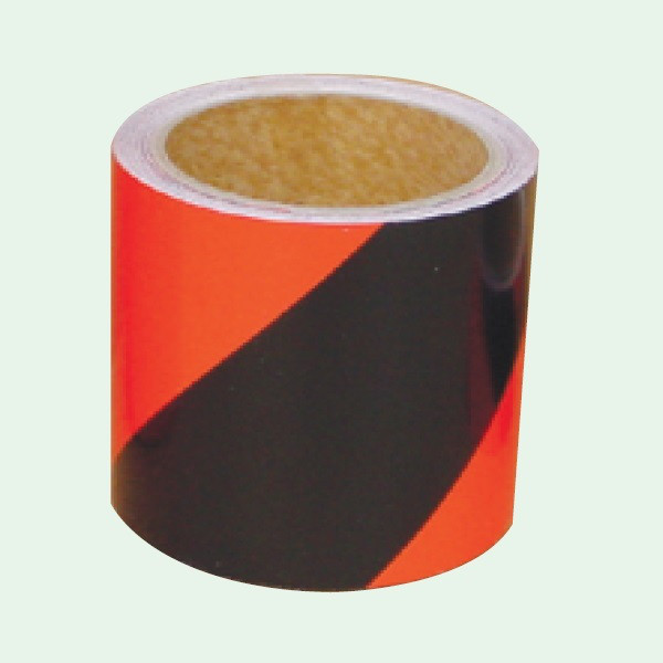 トーアン 反射テープ 黒×蛍光オレンジ 90mm×5m 34-215 1巻（直送品）