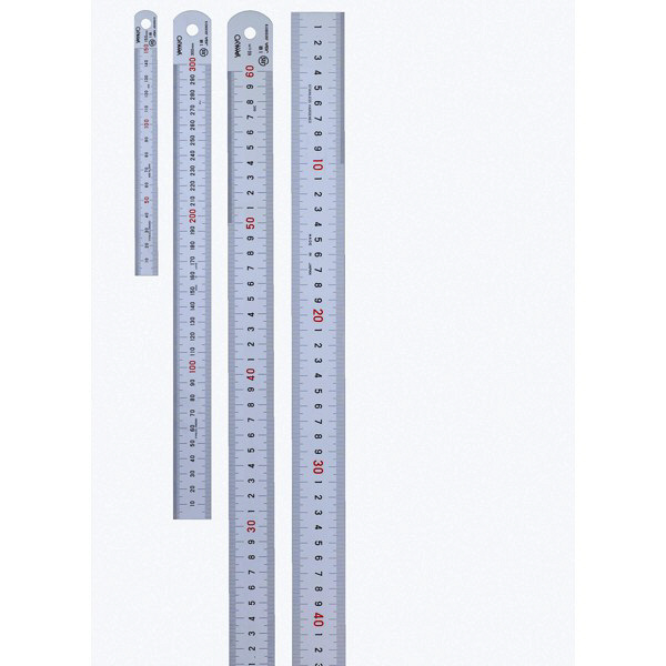 シンワ シルバー仕上直尺 ＪＩＳ１級 1M 13048 - 計測、検査