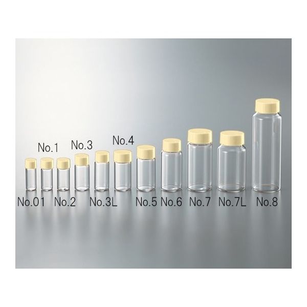 マルエム CCスクリュー管 透明 イエローキャップ 110mL 1箱(50本入) No.8 1箱(50個) 3-4944-11（直送品）