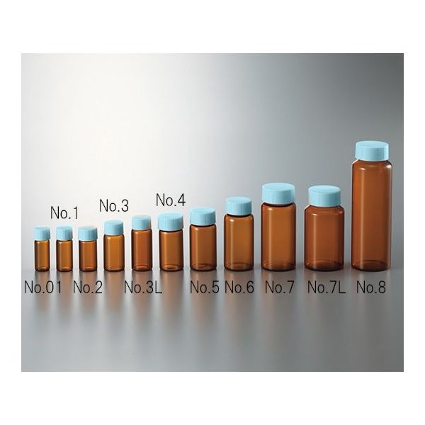 マルエム CCスクリュー管 褐色 ブルーキャップ 9mL 1箱(100本入) No.3 1箱(100個) 3-4947-04（直送品）