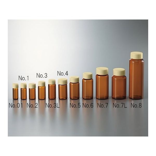 マルエム CCスクリュー管 褐色 イエローキャップ 50mL 1箱(50本入) No.7 1箱(50個) 3-4948-09（直送品）