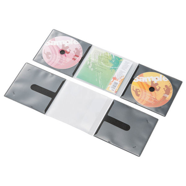 エレコム　ELECOM　DVD用スリム収納ソフトケース(2 枚収納タイプ)　CCD-DP2D10BK