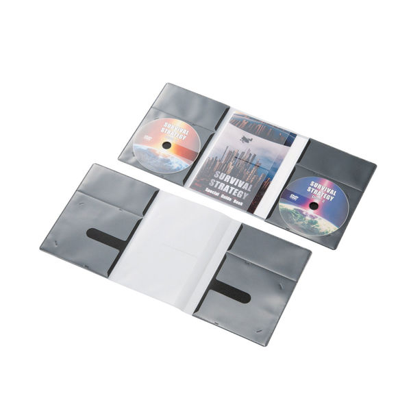 エレコム（ELECOM） CD/DVD用スリム収納ソフトケース 2枚収納 10枚