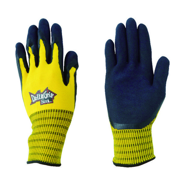 川西工業 川西 ゴム背抜き手袋 デルタグリップ イエロー 1P Mサイズ 2525Y-M 1双 779-7419（直送品）