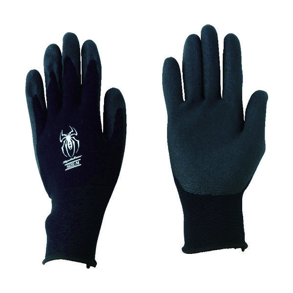 川西工業 川西 塩ビ背抜き手袋 スパイダー ブラック LL 1P 2530B-LL 1双 779-7443（直送品）