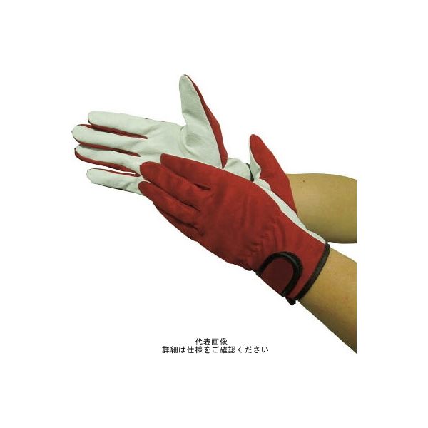 ユニワールド 豚本革手袋(袖口マジックタイプ) WORKS HOMME ハイブリッド カスタム M 2720-M 1双 819-0560（直送品）