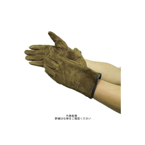 ユニワールド 革手工房 A級オイル牛床革 内縫い ブラウン M KS447-M 1双 819-0526（直送品）