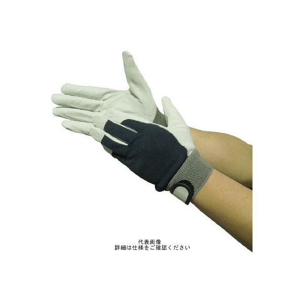 ユニワールド 革手工房 豚クレスト 背抜きマジック LL KS360-LL 1双 819-0568（直送品）