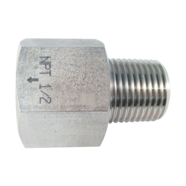 アソー ASOH ステンレス製 変換内外ソケット 外PT1/2×内NPT1/2 NF-8344 1個 795-6819（直送品）