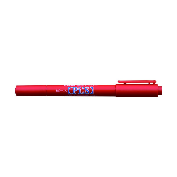 三菱鉛筆 uni 油性ツインマーカー細字極細 赤 PA121T.15 1本 792-3881（直送品）