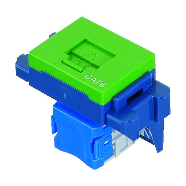 パナソニック Panasonic ぐっとすシリーズ情報モジュラジャック CAT6 埋込型 グリーン NR3170GL 1個 799-9577（直送品）
