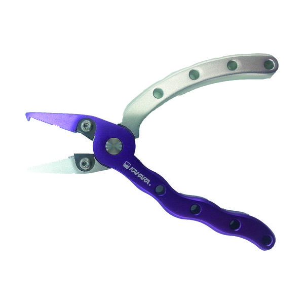 カハラジャパン KAHARA 4.5inchアルミプライヤー グレープ/シルバー AP45-GUSL 1丁(1本) 818-4331（直送品）
