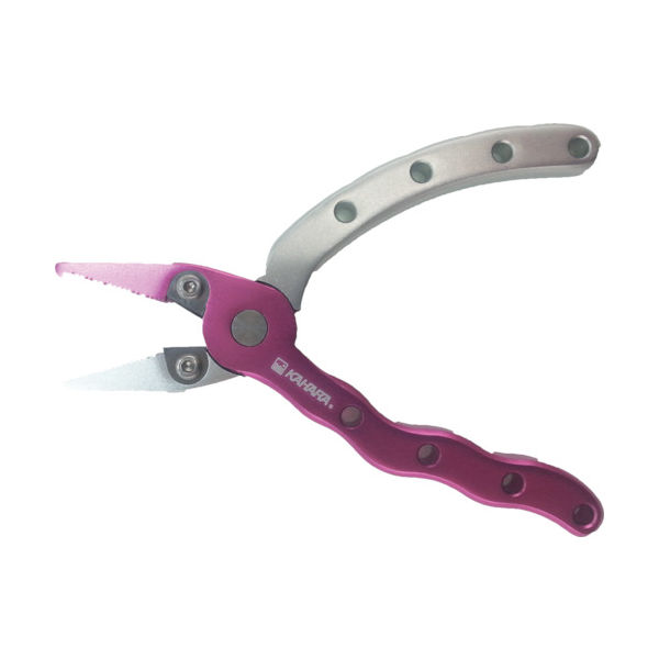 カハラジャパン KAHARA 4.5inchアルミプライヤー ストロベリー/シルバー AP45-STSL 1丁(1本) 818-4334（直送品）