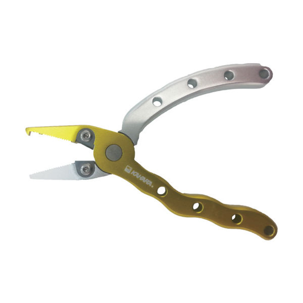 カハラジャパン KAHARA 4.5inchアルミプライヤー レモン/シルバー AP45-RESL 1丁(1本) 818-4335（直送品）