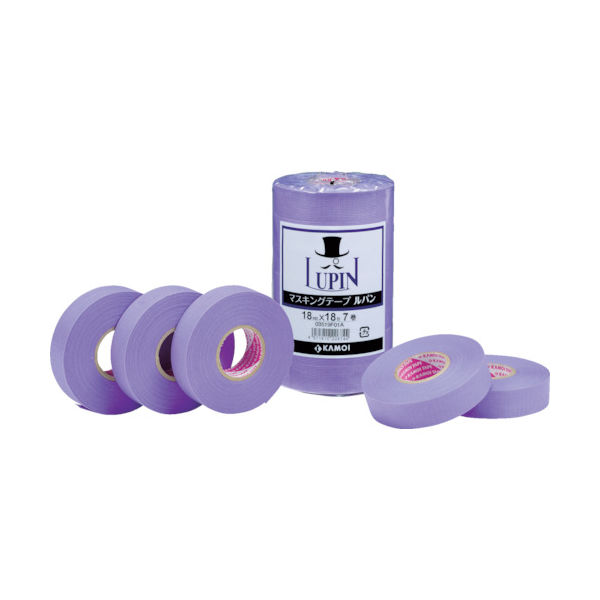 カモ井加工紙 カモ井 マスキングテープ建築用 (8巻入) LUPIN-15 1パック(8巻) 787-7919（直送品）