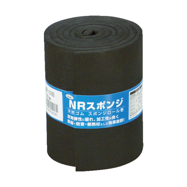 アイテック 光 スポンジロール巻 100mmX1M 5t 黒 KSNR-10105 1巻 788-6756（直送品）