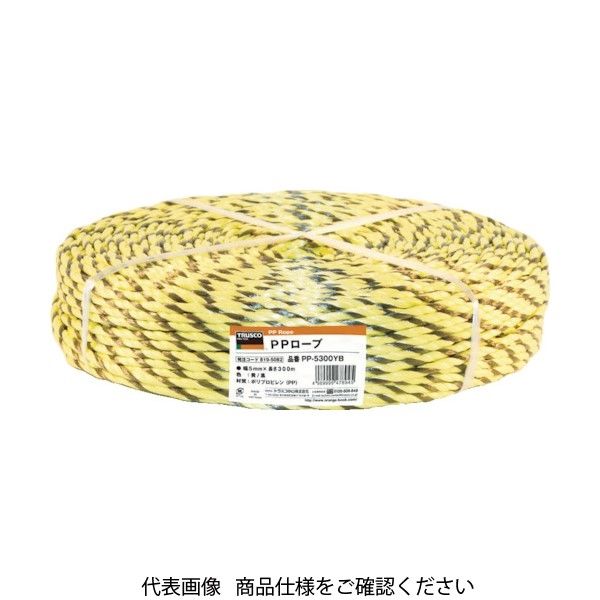 トラスコ中山 TRUSCO PPロープ 幅6mmX長さ200m 黄黒 PP-6200YB 1巻 819-5083（直送品）