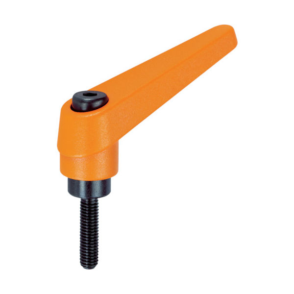 トラスコ中山 TRUSCO クランプレバー オレンジ オネジ M5 ねじ長12 TCMR5-12 1個 798-3069（直送品）