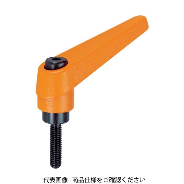 トラスコ中山 TRUSCO クランプレバー オレンジ オネジ M6 ねじ長12 TCMR6-12 1個 798-3115（直送品）