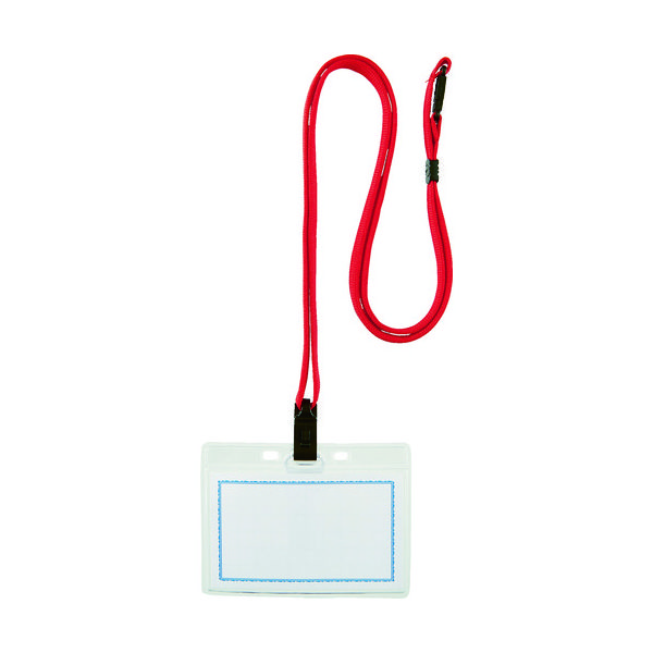 トラスコ中山 TRUSCO ストラップ付ホイッスル名札 ソフト 赤 TNH-S-R 1枚 787-9831（直送品）