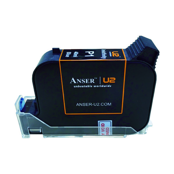 山崎産業 テクノマーク U2用42ccインク 青 AU203-001-6 1本(1セット) 819-4052（直送品）