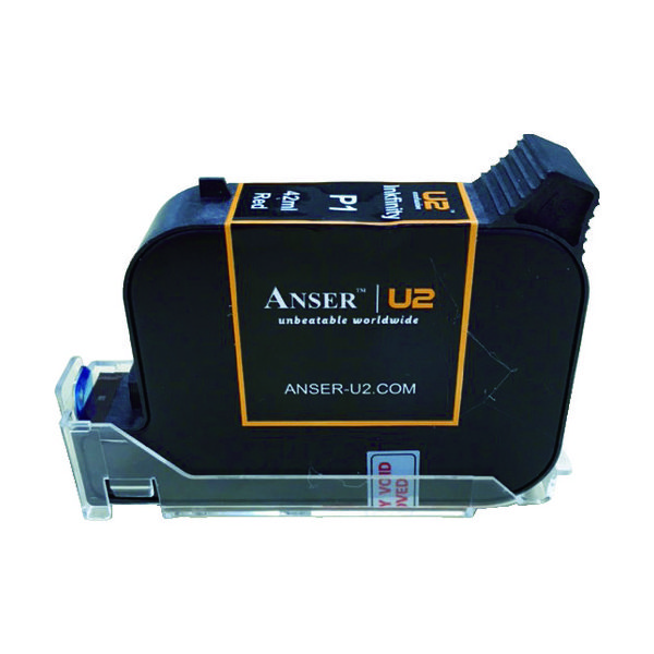 山崎産業 テクノマーク U2用42ccインク 赤 AU203-001-8 1本(1セット) 819-4053（直送品）