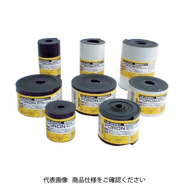 イノアック マイクロセルウレタンPORON 黒 10×30mm×7M巻（テープ無 L24-1030-7M 818-4102（直送品）