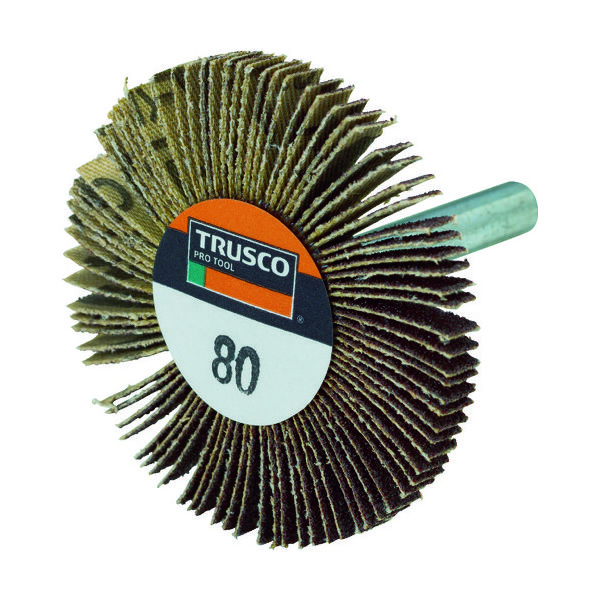 トラスコ中山 TRUSCO 薄型フラップホイール 50X5X6 #80 5個入 UF5005-80 1箱(5本) 793-3657（直送品）