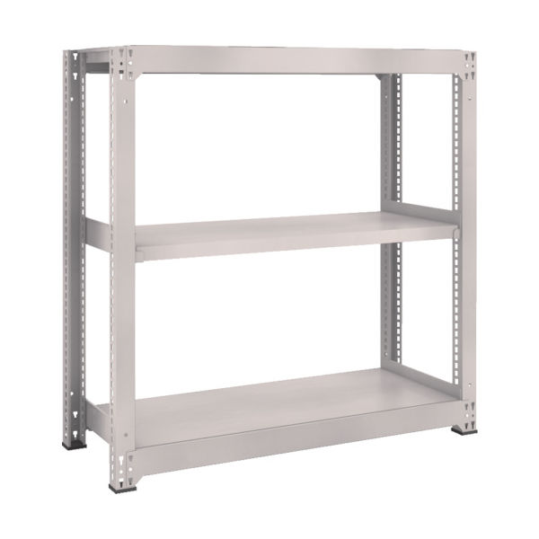 TRUSCO スチールラック M5型中量棚 1200X471XH1200 3段 単体 ネオグレー M5-4453 NG 1台(1個)（直送品）