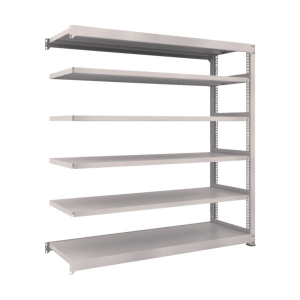 TRUSCO スチールラック M5型中量棚 1800×571×H1800 6段 連結 ネオグレー M5-6666B NG 1台(1個)（直送品）