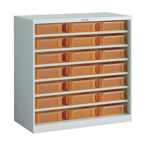 トラスコ中山 TRUSCO コンテナラックケース バンラックケース CF型 TSKー6ORX21個付 306CF-SK21OR 1台(1個)（直送品）