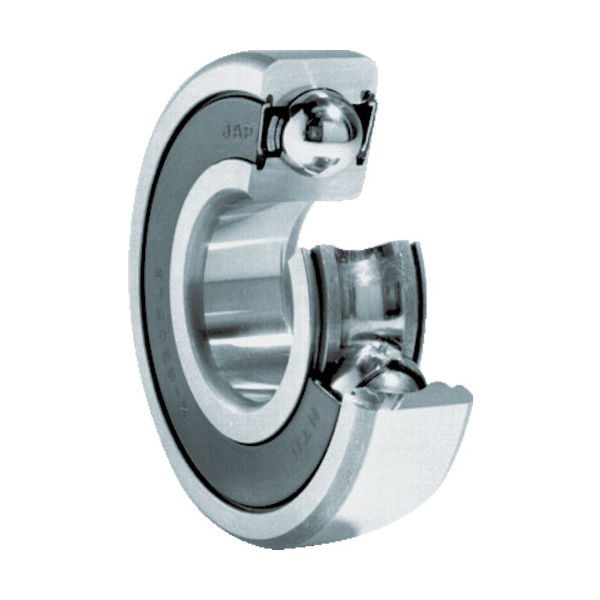 NTN 深溝玉軸受(すきま大・合成ゴム接触両側シール)内径95mm外径145mm幅24mm 6019LLUC3 1個 819-7820（直送品）