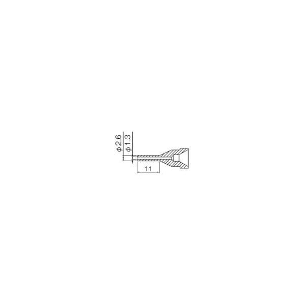 白光 ノズル 1.3MM ロング型 N61-13 1本(1個) 818-4558（直送品）