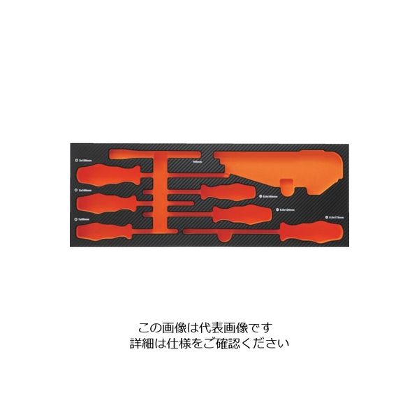 トラスコ中山 TRUSCO EVAフォーム 黒×オレンジ 3段式キャビネット用 TIT62SBKF2 1枚 776-1821（直送品）