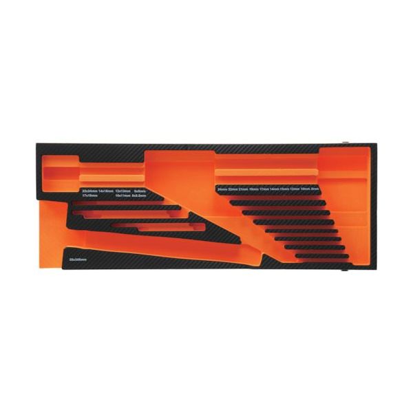 トラスコ中山 TRUSCO EVAフォーム 黒×オレンジ 3段式キャビネット用 TIT62SBKF3 1枚 776-1830（直送品）