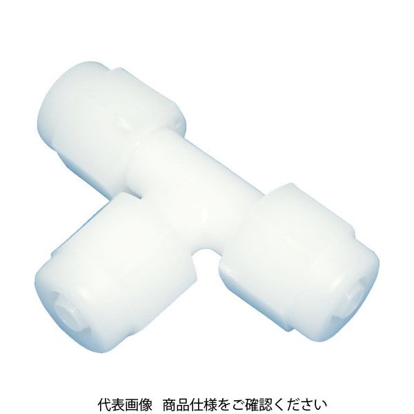 ARAM チューブ継手 FUコネクター T型 ポリプロピレン(白)(1764ー08) 適用チューブ径8×12mm FCT0812PP 1個（直送品）