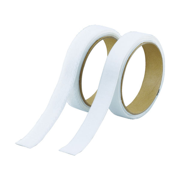 トラスコ中山 TRUSCO マジックテープ[[R下]]セット強粘着20mm×1m白(1巻=1セット) TMSD-20-W 1セット(1組)（直送品）