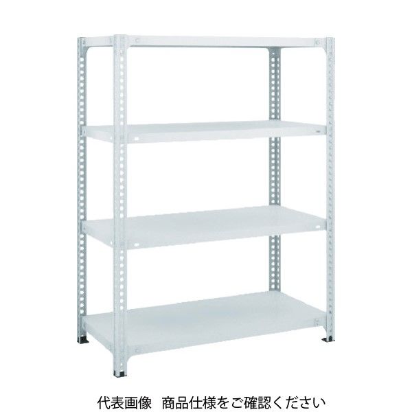 TRUSCO スチールラック SBL型抗菌塗装セミボルトレス軽量棚 W1500XD600XH1200 4段 W色 SBL-4564-W（直送品）