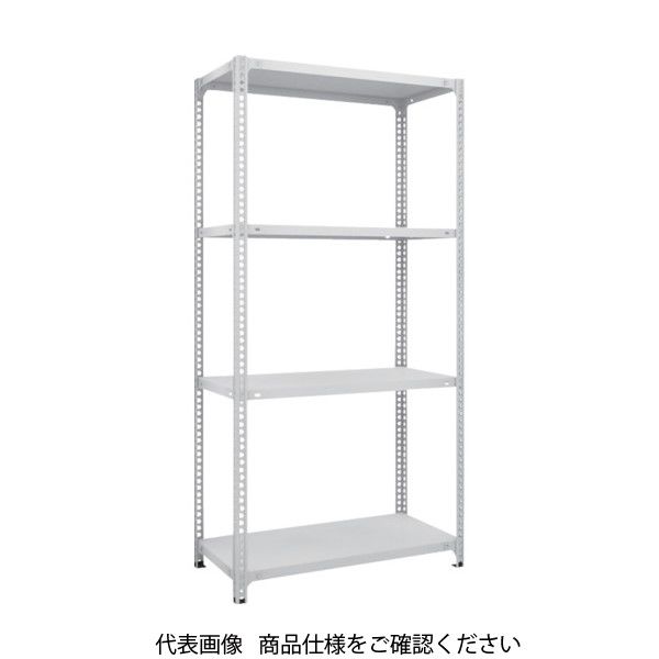 TRUSCO スチールラック SBL型抗菌塗装セミボルトレス軽量棚 W875XD300XH1800 4段 W色 SBL-6334-W（直送品）