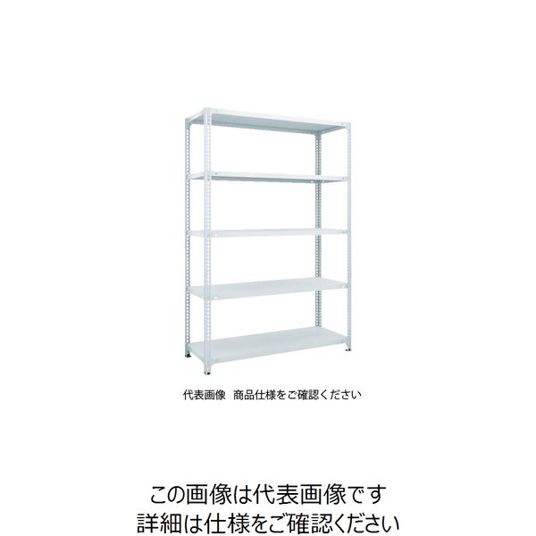 TRUSCO スチールラック SBL型抗菌塗装セミボルトレス軽量棚 W1200XD300XH1800 5段 W色 SBL-6435-W（直送品）
