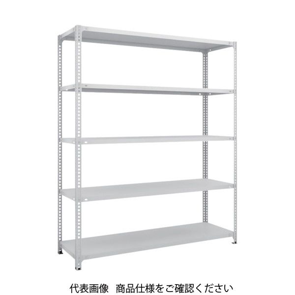 TRUSCO スチールラック SBL型抗菌塗装セミボルトレス軽量棚 W1500XD300XH1800 5段 W色 SBL-6535-W（直送品）